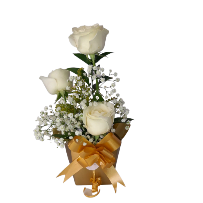 Arranjo de Rosas Brancas
