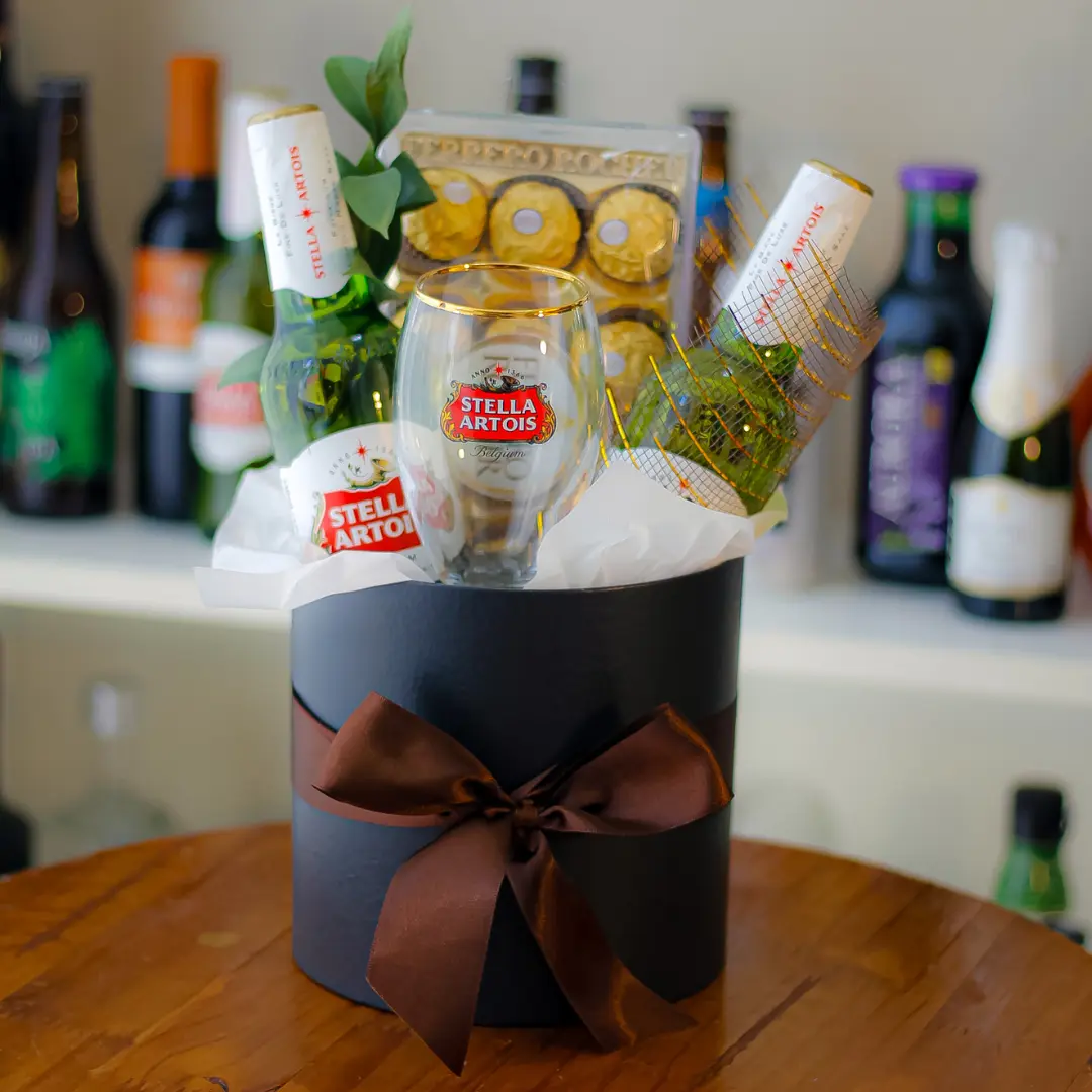 Box Stella Cesta com bebidas