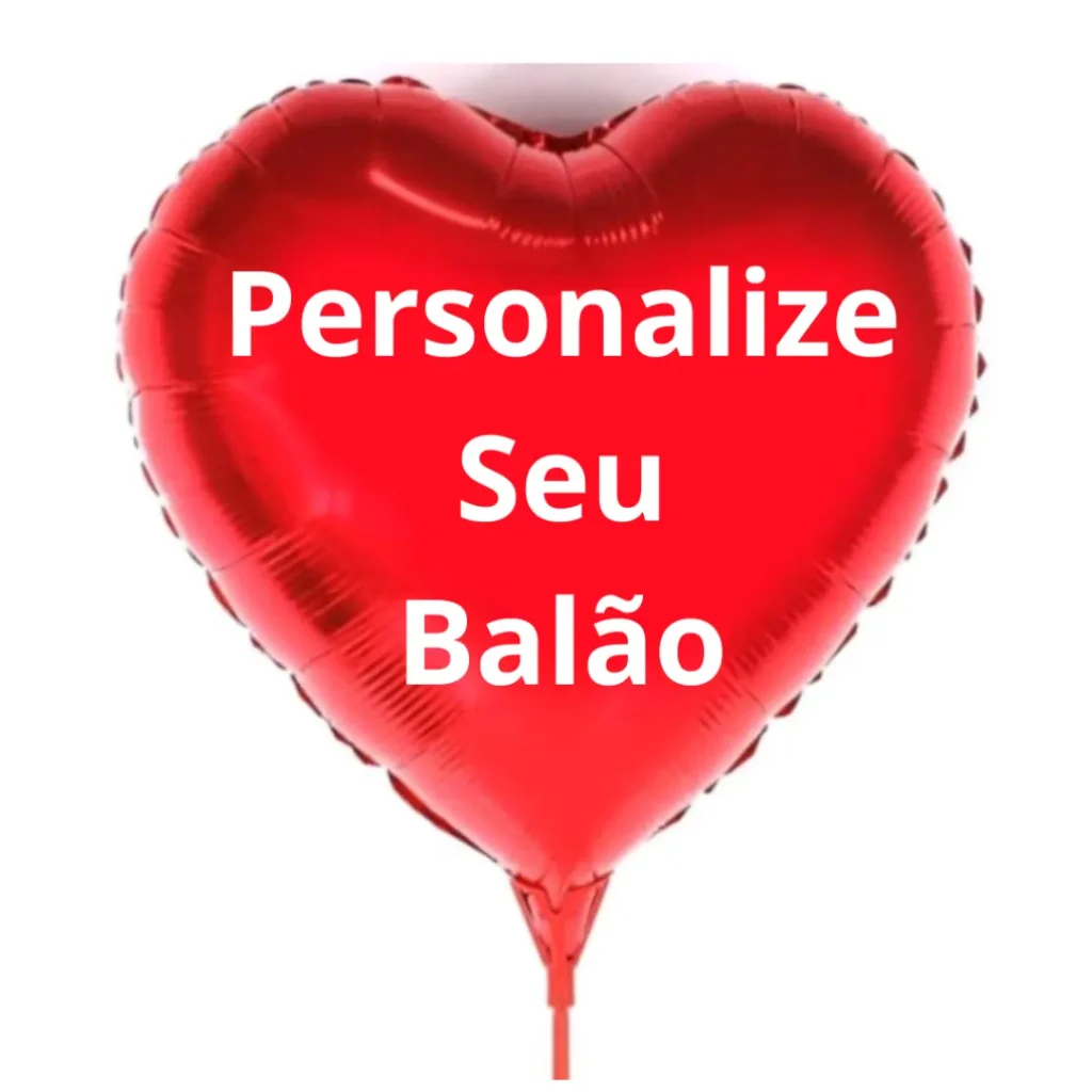 Balão de coração personalizado