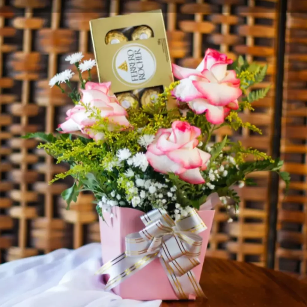 arranjo de rosas para presente