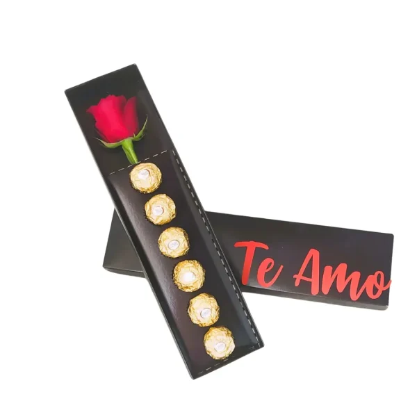 Rosa e amo é um lindo presente romantico