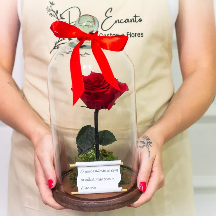 Rosa Preservada Vermelha - 3001