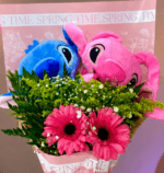 Buquê 2 gerberas Stitch e Angel - 9409 - Imagem 2