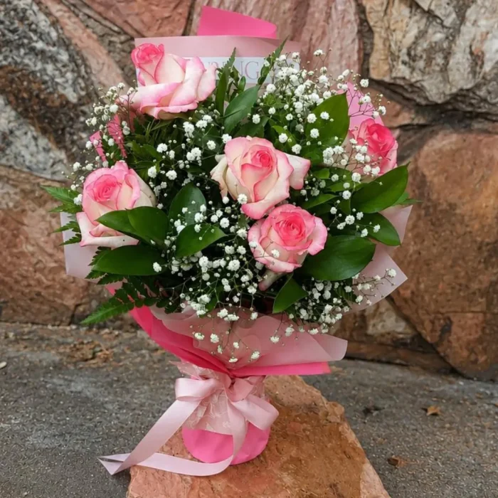 Buquê Coreano Encanto Rosa